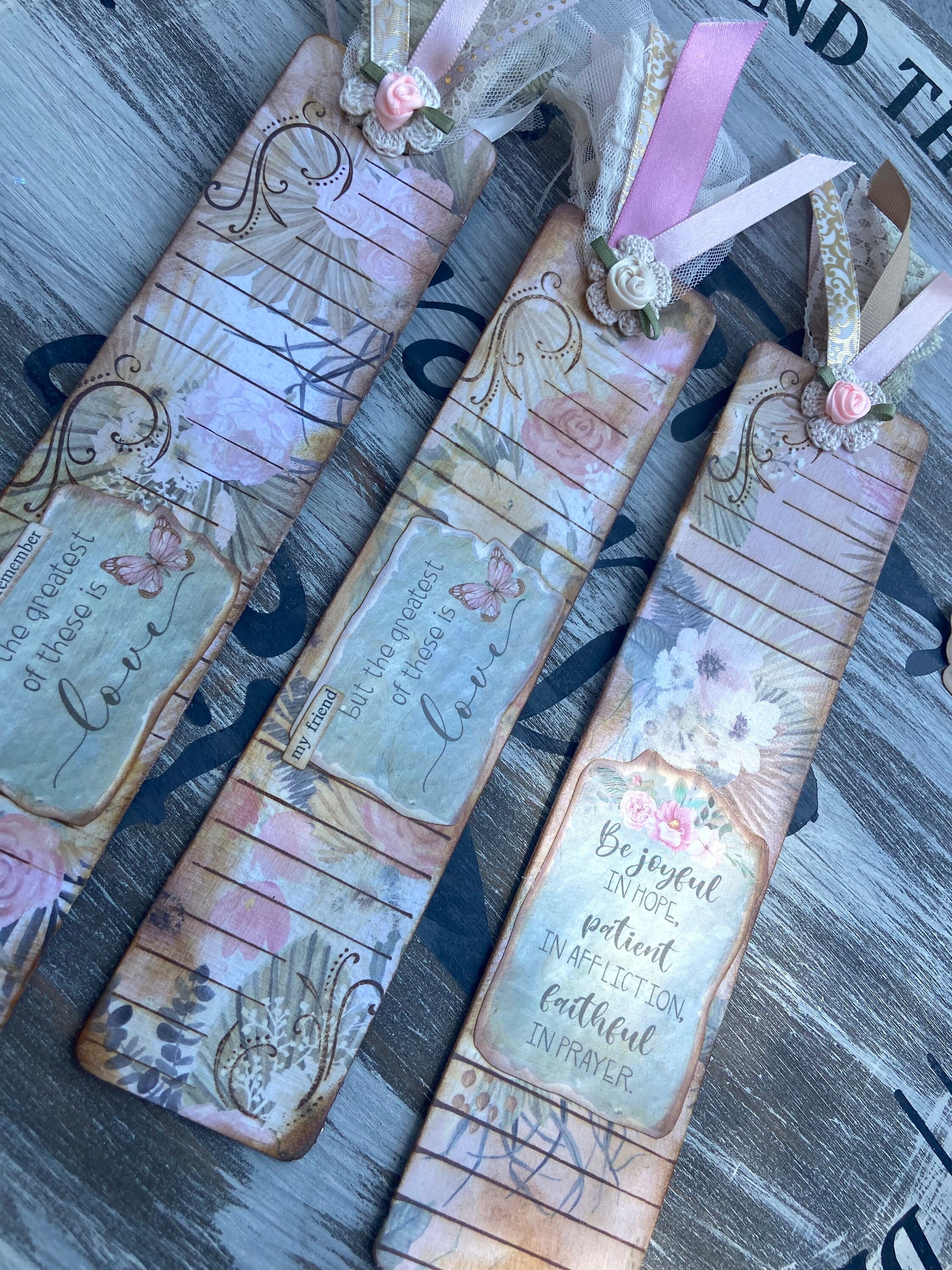Handmade Bookmarks (set of 3) - Etsy