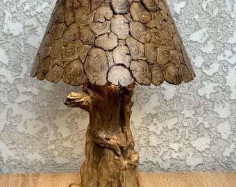 Wooden Table Lamps & Floor Lamps | Unique Natural Wood Shades Lamp | Modern Rustic Lighting Decor