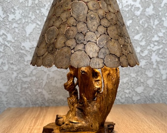 Wooden Table Lamps & Floor Lamps | Unique Natural Wood Shades Lamp | Modern Rustic Lighting Decor