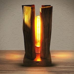 Table Lamp | Standing Lamp | Floor Lamp | Lamp Shades | Bedroom Light | Modern Design | Handcrafted Wooden Base | Wood Desk Lamp