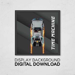 Time Machine Display Background | Back to the Future | Digital Download 25x25 cm | Compatible with 77256