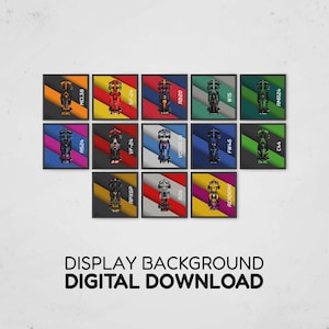 F1 Speed Champions Collection | 13 Display Achtergronden | Digitale Download 25x25 cm
