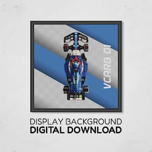 F1 Display Background Print | VCARB 01 F1 Race Car | Digital Download 25x25 cm | Compatible with 77246