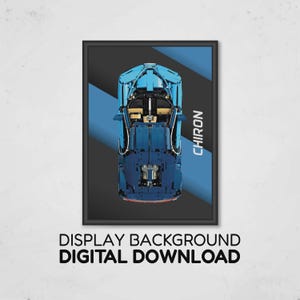 Bugatti Chiron Supercar Display Background | Digital Download 50x70 cm