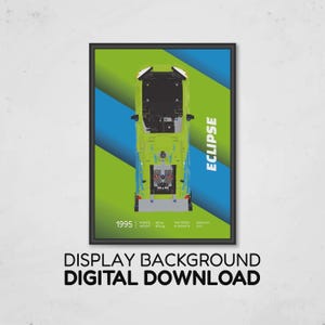 Mitsubishi Eclipse Display Background | Digitale Download 30x40 cm | Compatibel met 42229
