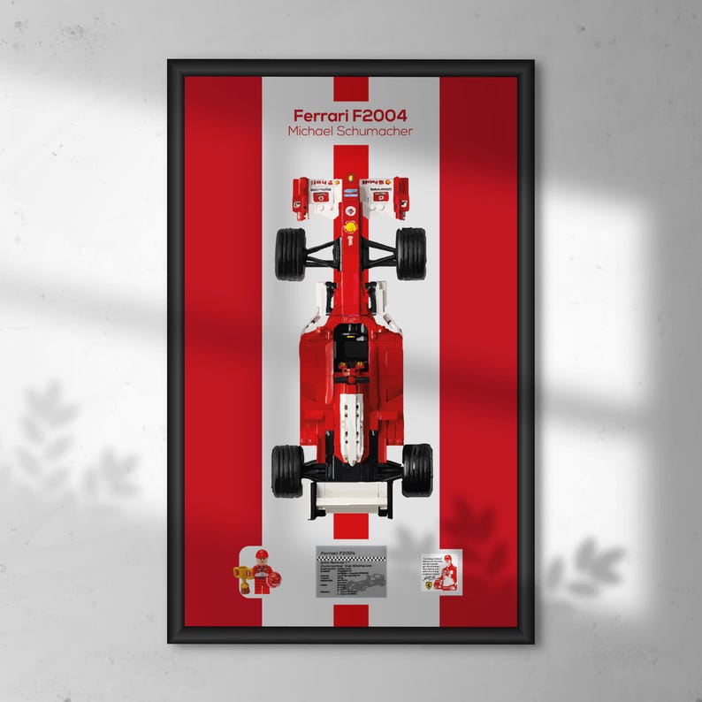 Ferrari F2004 Schumacher F1 Race Car Poster - Formula 1 Wall Art ...