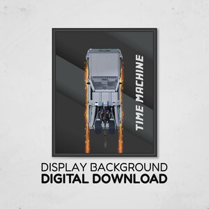 Time Machine Display Background | Back to the Future | Digital Download 40x50 cm | Compatible with 10300
