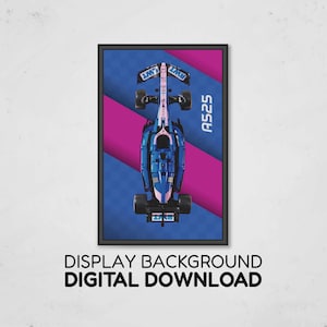 Alpine A525 F1 Race Car Display Background | Technic Display | Digital Download 50x80 cm | Compatible with C64012W
