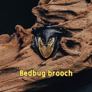 Original bug elephant brooch, brass insect accessory badge, fashionable accessory, unique personality, metal creative collar badge