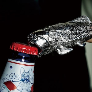 Dunklefish bottle opener, stainless steel creative fish fun beer bottle opener, bottle opener ornament