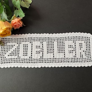 Crocheted  name doily,