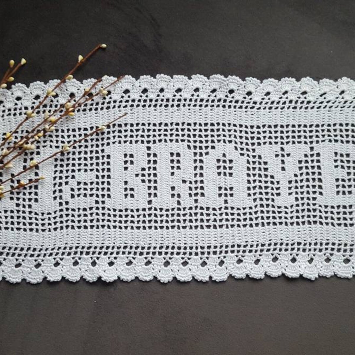 Crochet Name Doily, Personalized Handmade Cotton Gift - Etsy