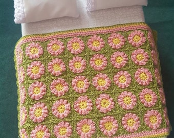Miniature crochet blanket,