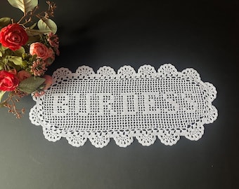 Naamkleedje, gepersonaliseerd handgemaakt katoencadeau