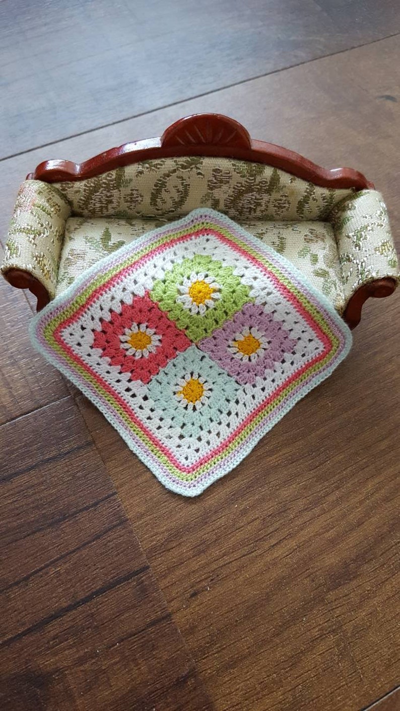 crochet dollhouse blanket