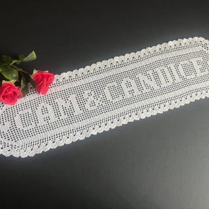 Name personalized Doily, handmade, unique