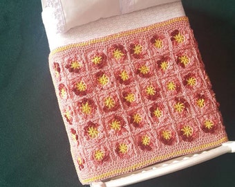 Miniature crochet blanket,