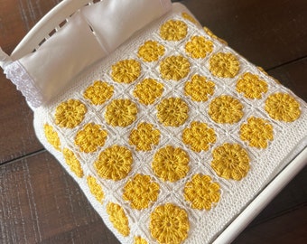 Miniature crochet blanket,