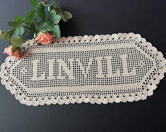 Naamonderzetter, gepersonaliseerd handgemaakt katoenen cadeau