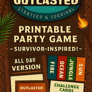 Duurzaamheid | Survivor-partygame: afdrukbaar avontuur van een hele dag | Teambuildingspel | Feest voor volwassenen | Retraitespel | Pdf-download