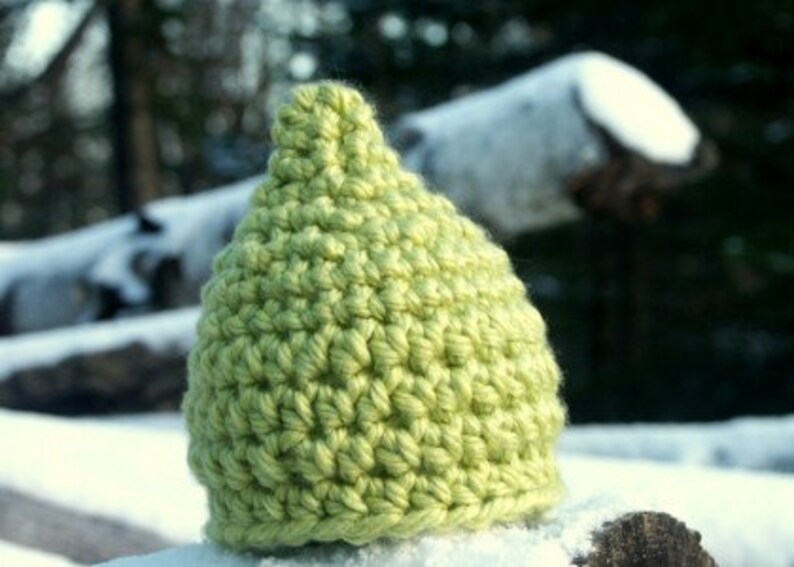 Instant PDF File The Original Chunky Reversible Gnome Hat Crochet Baby Hat Pattern 0-3 MOS image 1