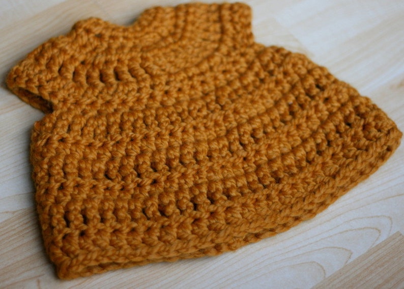 Instant PDF File For 9-12 Month Autumn Pumpkin Bulky Crossover Button Up Crochet Vest Pattern PDF image 5