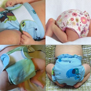 Instant PDF File For Easy fitted cloth diaper sewing tutorial  Both waterproof AND non-waterproof variations