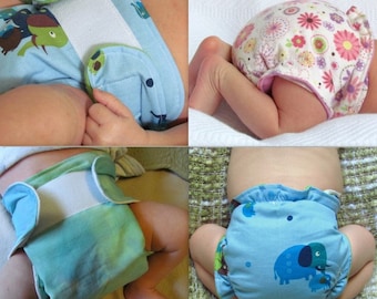 Instant PDF File For Easy fitted cloth diaper sewing tutorial  Both waterproof AND non-waterproof variations