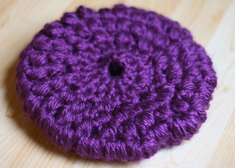 Instant PDF File For Crochet Pattern for Easy Chunky Puff Stitch Slouch Hat Tam image 4