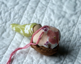 simple walnut baby cradle decoration or ornament tutorial