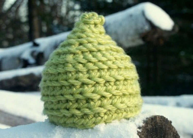 Instant PDF File The Original Chunky Reversible Gnome Hat Crochet Baby Hat Pattern 0-3 MOS image 2