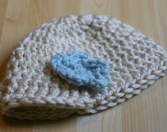 Instant PDF File Pattern for Crochet Newsboy With Flower Applique