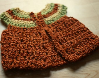 Instant PDF 9-12 Month Crochet Vest Pattern