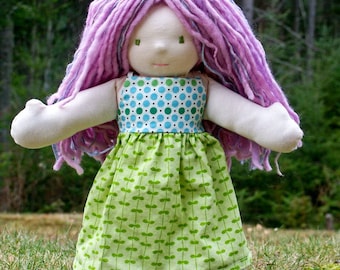 Instant PDF download Waldorf Doll or American Girl Doll Pull On Dress Pattern and Tutorial