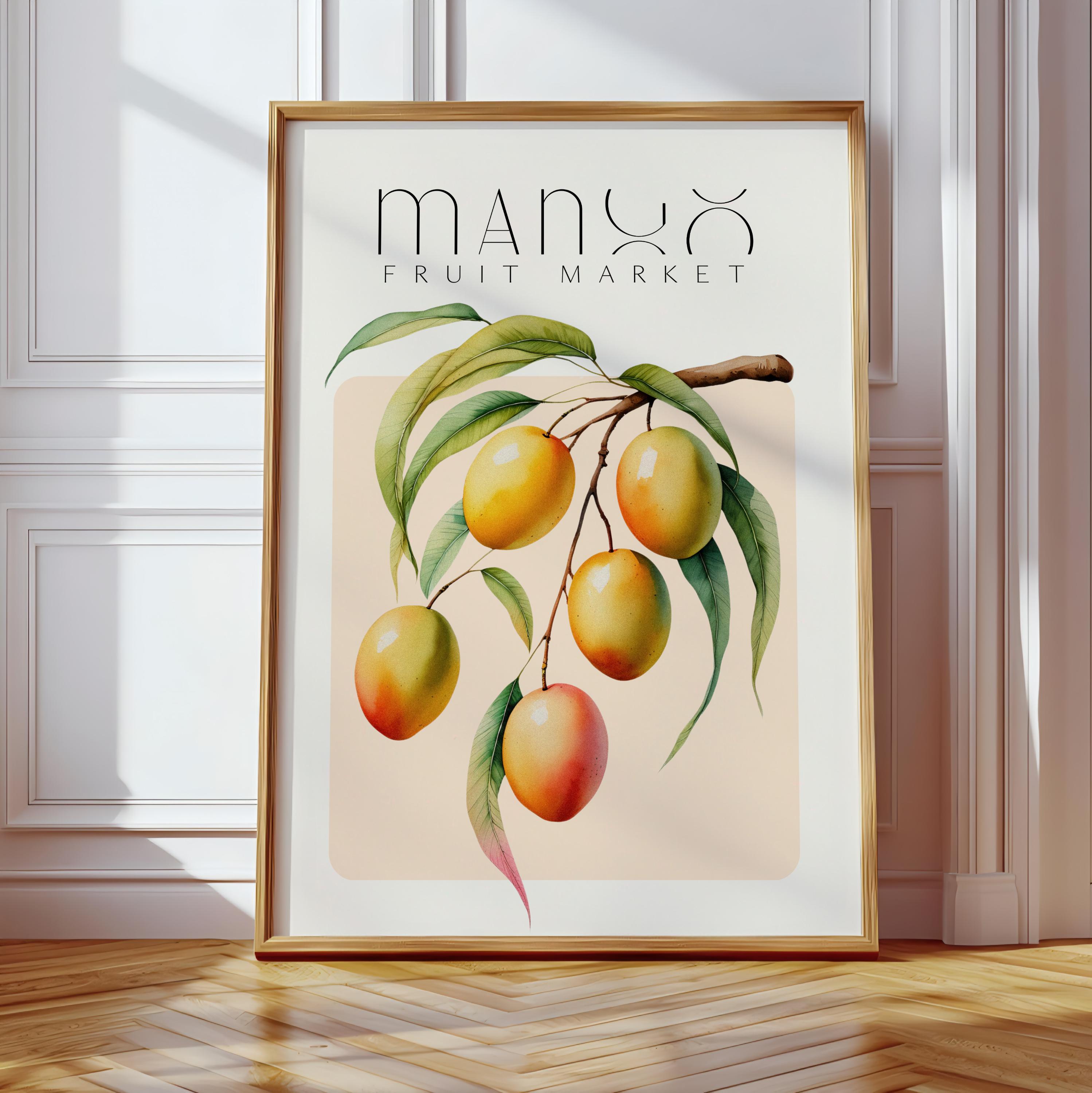 Mango Fruit Market Print: Tropical Kitchen Wall Art (Digital Download)