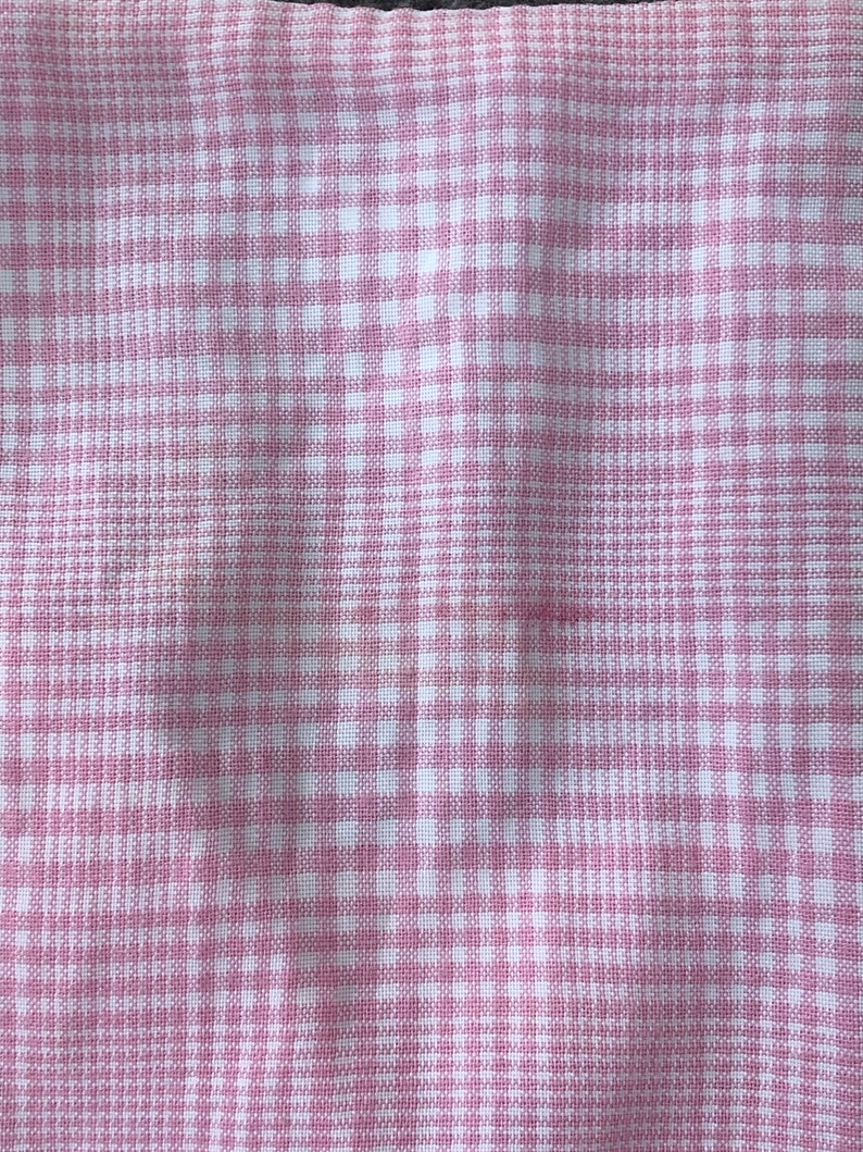 1950s Pink and White Gingham Sundress / Pink Checked Fifties Dress XS. 画像 7
