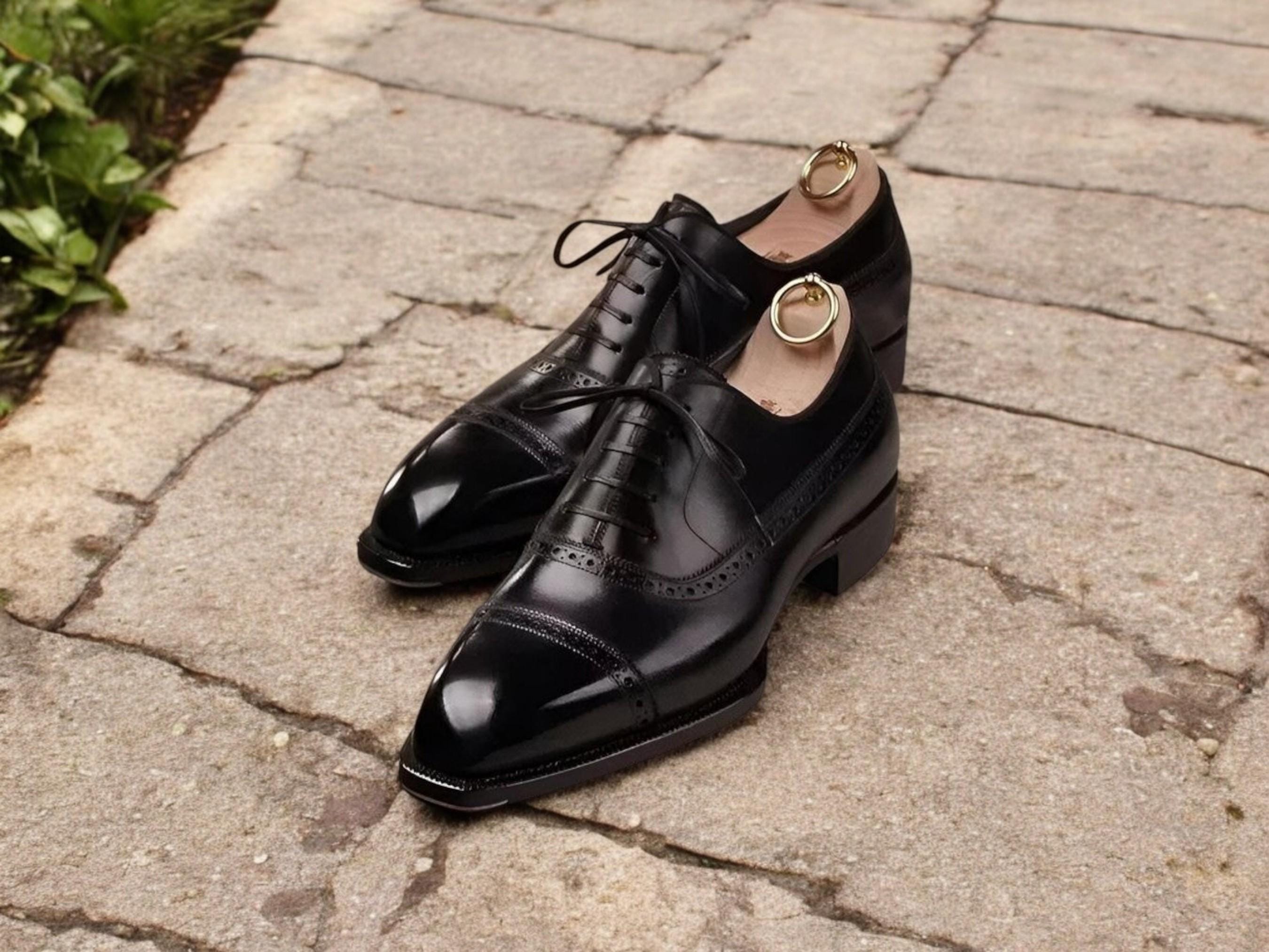 princess polly baby blue dress Men's Black Shoes | Smart Black Suit Shoes