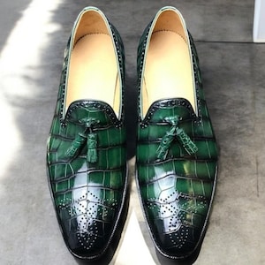 slim fit dress slacks Men's Velvet Loafers Hunter Green 11.5 main image 0