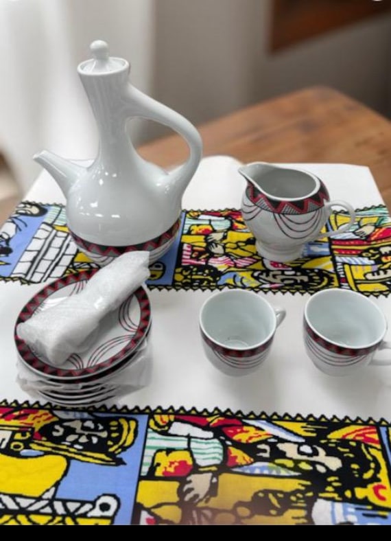 Ethiopian Coffee Set- Jebena, Sini Cups & Saucers - Etsy 日本