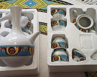 Ethiopian Coffee Set- Jebena, Sini Cups & Saucers - Etsy 日本