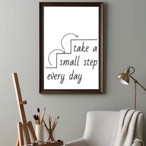 Growth Mindset Printable Art: Motivational Quote Poster (Digital Download, PDF, JPG, PNG Files Included)