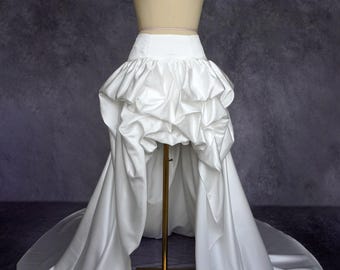 Short high-Low wedding skirt Detachable train for wedding reception, wedding ceremony, engagement party Mini bridal dress bridal separates