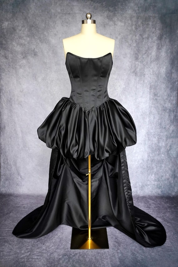 short black dress with train Diamonds and Pearls Mini Dress main image 0