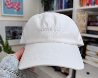 Good Girl Hat, Embroidered Hat, Book Lover Hat, Bookish Hat, Smut Hat, Reader Embroidered Hat, Dad Hat for Reader