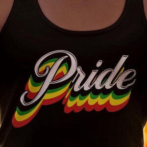 Pride Celebration Tank Top, LGBTQ Apparel, Summer Fashion, Gift for Pride Month, Softstyle Sleeveless Shirt, Unisex Tank, Black Flag Colors