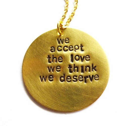 The Perks of Being A Wallflower Necklace We Accept the Love We Etsy