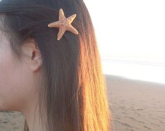 Sugar Starfish Barrette Mermaid Hair Clip Summer Girls Beach Sand Weddings Bride Bridal Bridesmaids Nautical Accessories Womens Gift For Her