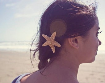 Starfish Barrette 50% OFF SALE Mermaid Hair Clip Nautical Bride Bridal Bridesmaid Ariel Costume Beach Wedding Accessories Girls Gift For Her