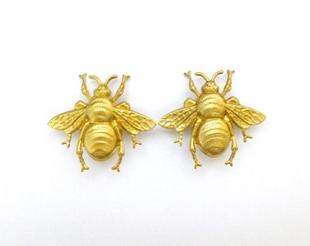 Gold Bee Hair Clips Bee Barrettes Bee Hair Accessories Bumble Bees Bumblebees Insect Girl Hair Accessories Girl Barrettes Girl Hair Clips