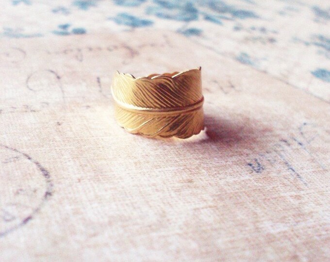 Gold Feather Ring Beauty And The Beast Jewelry Belle Costume Etsy